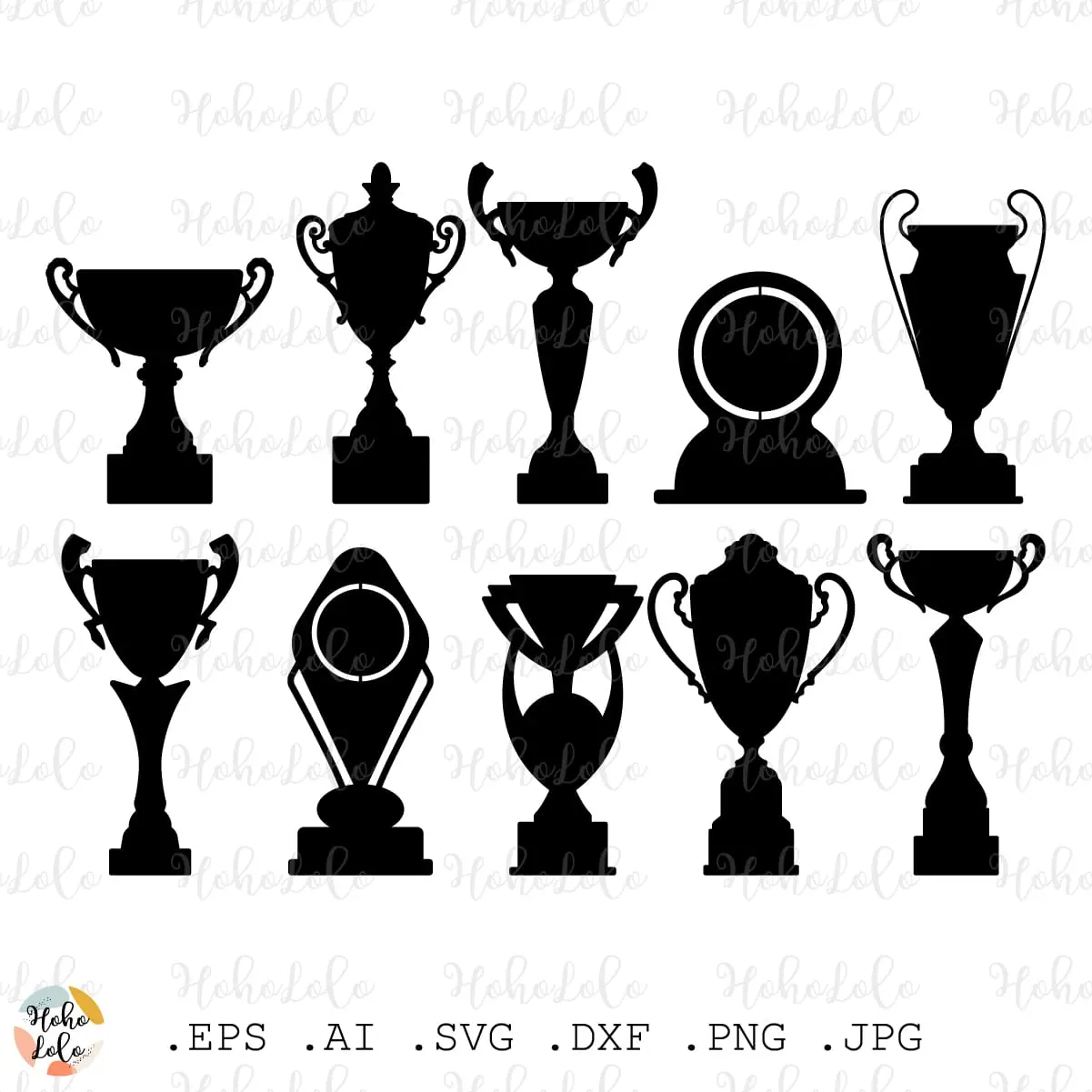 Award Cup Svg Silhouette Cricut Stencil Templates