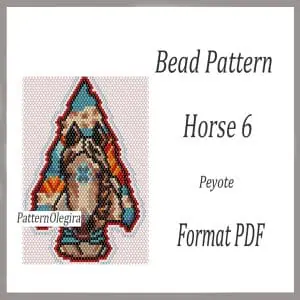 Horse 6 bead pattern Horse bead tapestry pattern Bead Horse patterns Olegirabeadpatterns