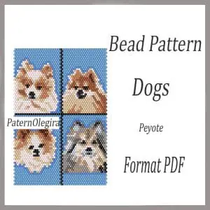 Dogs bead pattern Dogs bead tapestry pattern Bead Dogs patterns Olegirabeadpatterns
