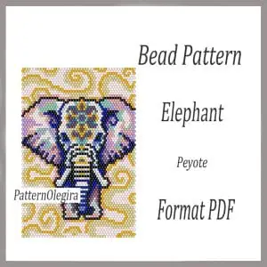 Elephant bead pattern Elephant bead tapestry pattern Bead Elephant patterns Olegirabeadpatterns