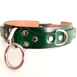 green submissive collar with o ring