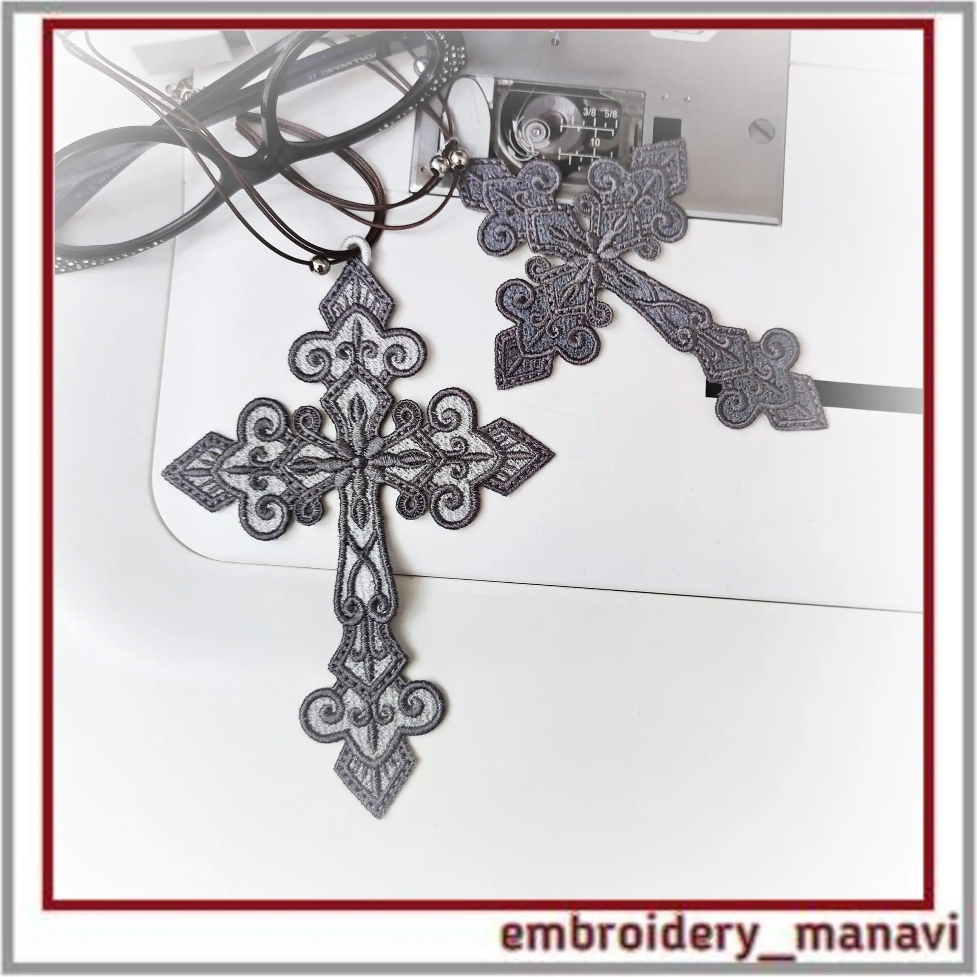 Embroidery_Design_Religious_FSL_pendant_Cross_lace_insert_Embroidery_Manavi_05