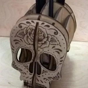 1 Successful Cnc Router Files Skull Pencil Holder Dxf Laser Cutting