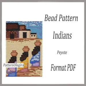 Indians bead pattern Indians bead tapestry pattern Bead Indians patterns Olegirabeadpatterns