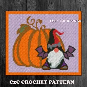 Halloween Pumpkin Graph for Crochet c2c