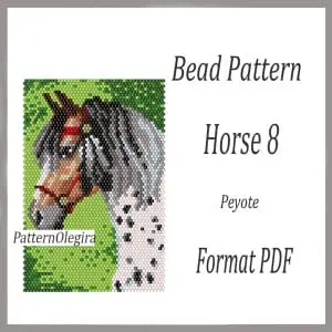 Horse 8 bead pattern Horse bead tapestry pattern Bead Horse patterns Olegirabeadpatterns