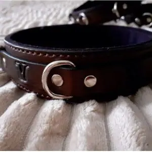 Personalized leather bdsm collar