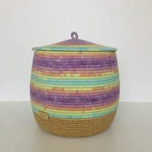 Large storage basket with lid 30 cm x 26 cm Free shipping
