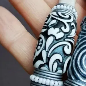 white Polymer clay sliders for the regaliz leather Bracelet