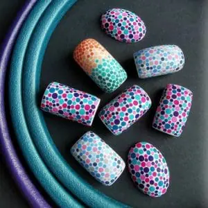 Mosaic multicolor Polymer clay sliders for the regaliz leather Bracelet