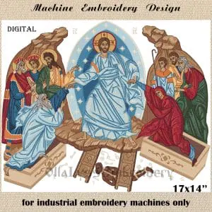 The Resurrection of Jesus Christ embroidery design