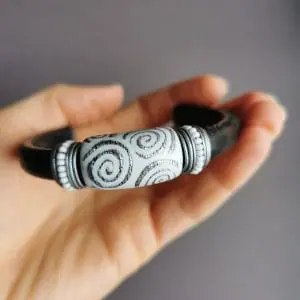 Polymer clay sliders for the regaliz leather Bracelet zamakhole 10*6, 10*2, 20*2 mm