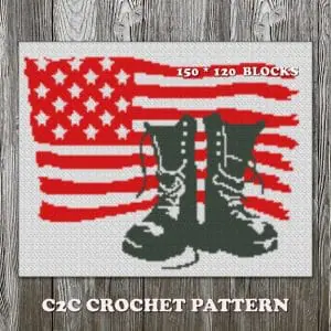 American Flag and Army boots