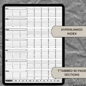 E-book Download Digital Planner Kindle Scribe PDF 7-Subject Notebooks