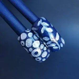 silver circles Polymer clay sliders for the regaliz leather Bracelet