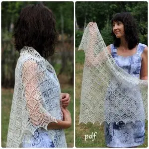 Free lace shawl knitting pattern.