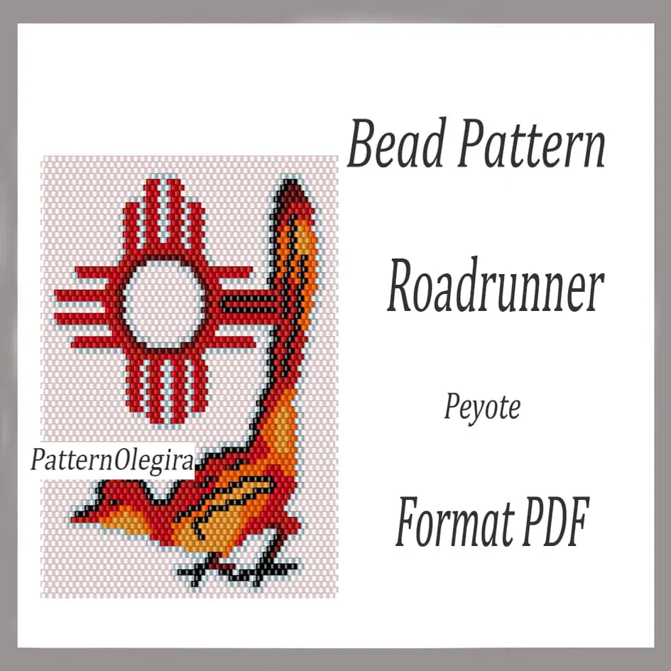 ROADRUNNER Tapestry bead pattern PDF Bead pattern peyote