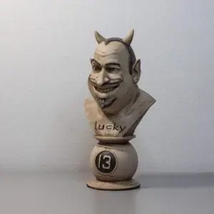 Retro overweight devil