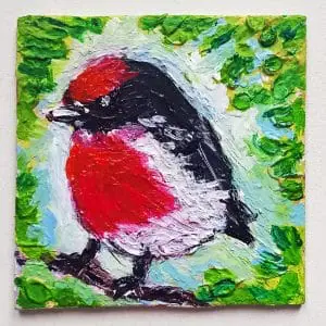 Pink Robin Painting