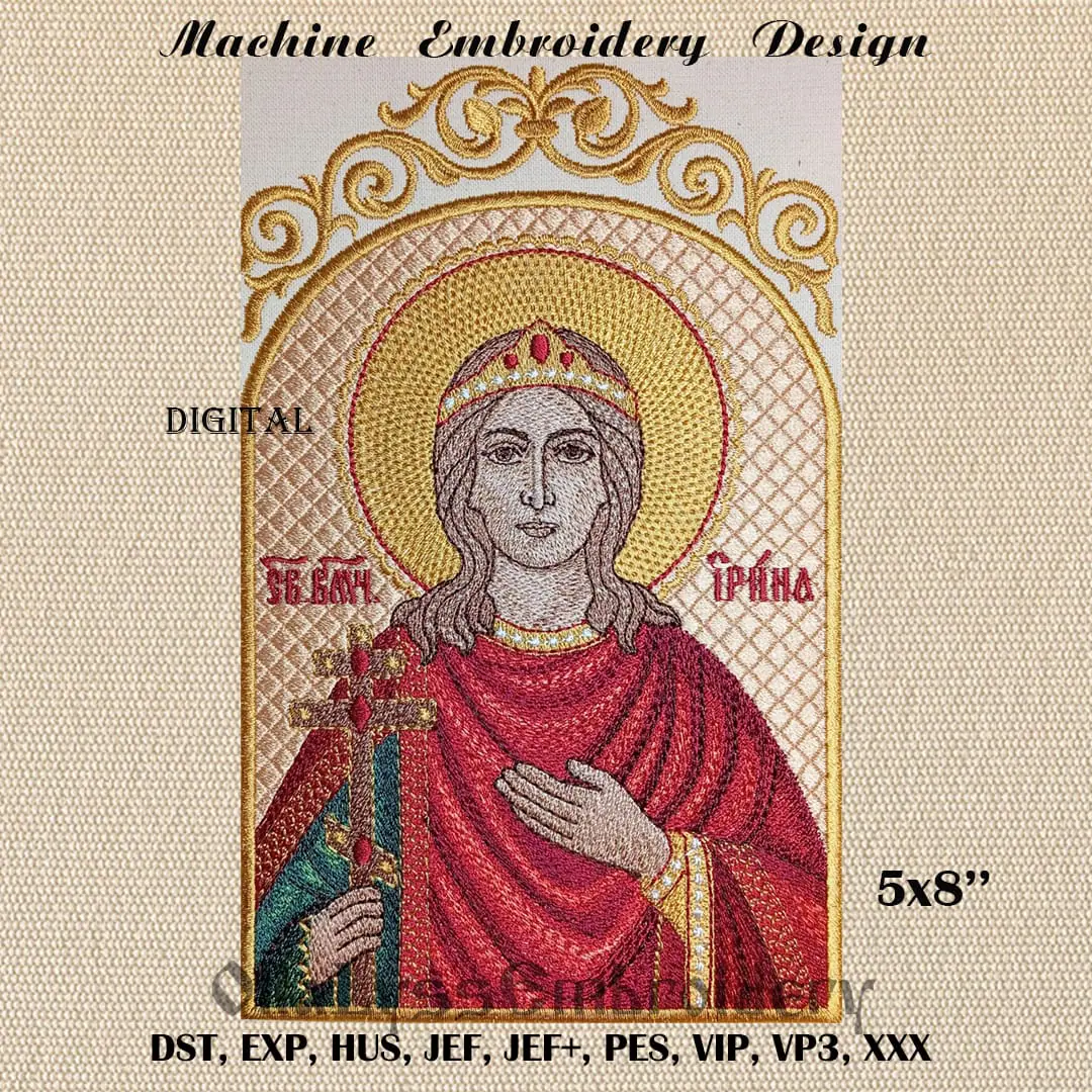Saint Irene embroidery design 1 Saint Irene embroidery design