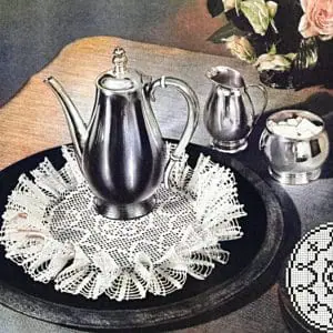 Pattern victorian ruffle, crochet vintage doily, home decor lace