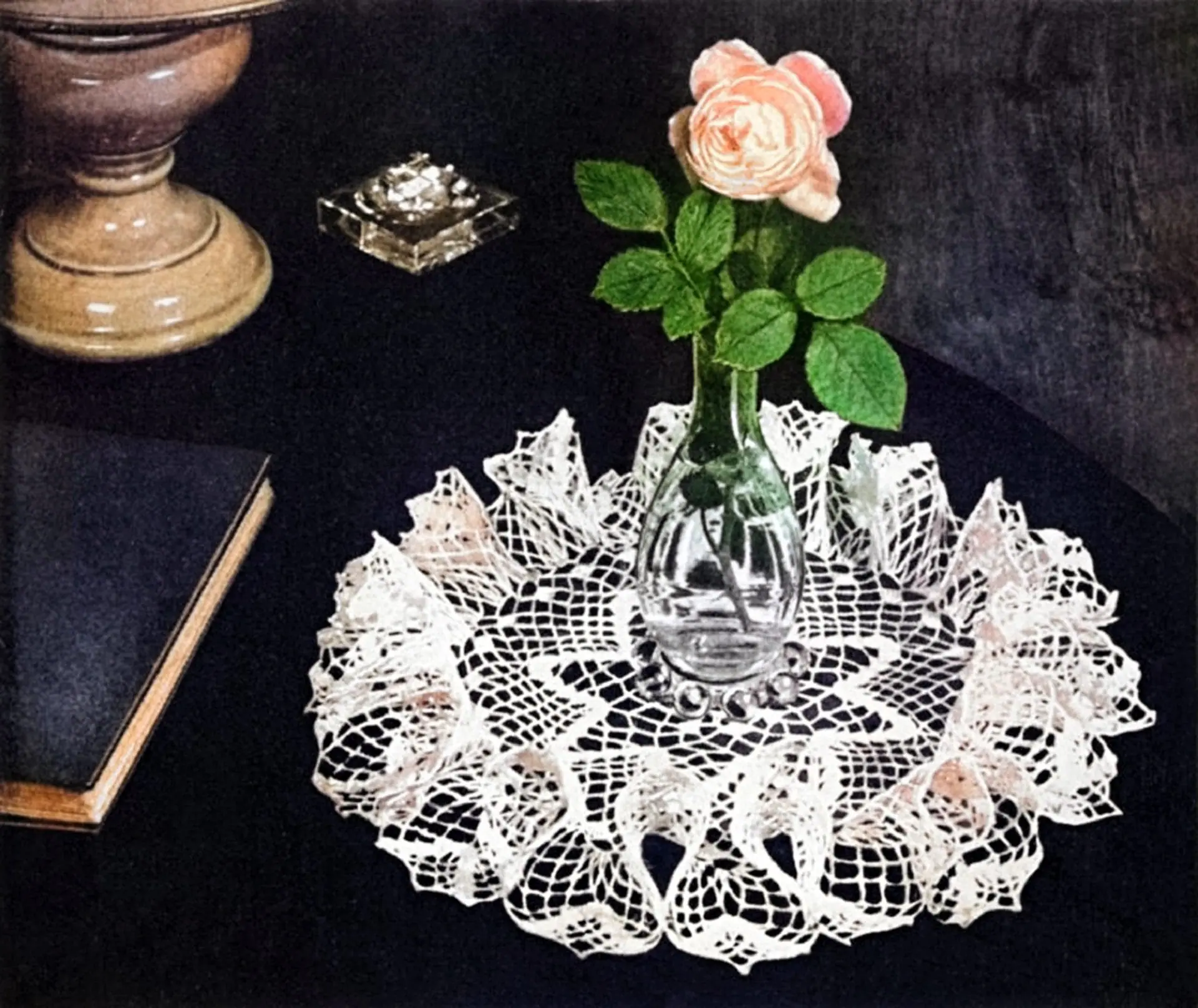 Vintage star ruffle, crochet pattern doily, home decor easy 1 Vintage star ruffle, crochet pattern doily, home decor easy