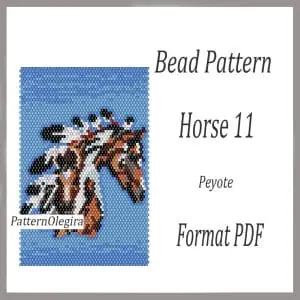 Horse 11 bead pattern Horse bead tapestry pattern Bead Horse patterns Olegirabeadpatterns
