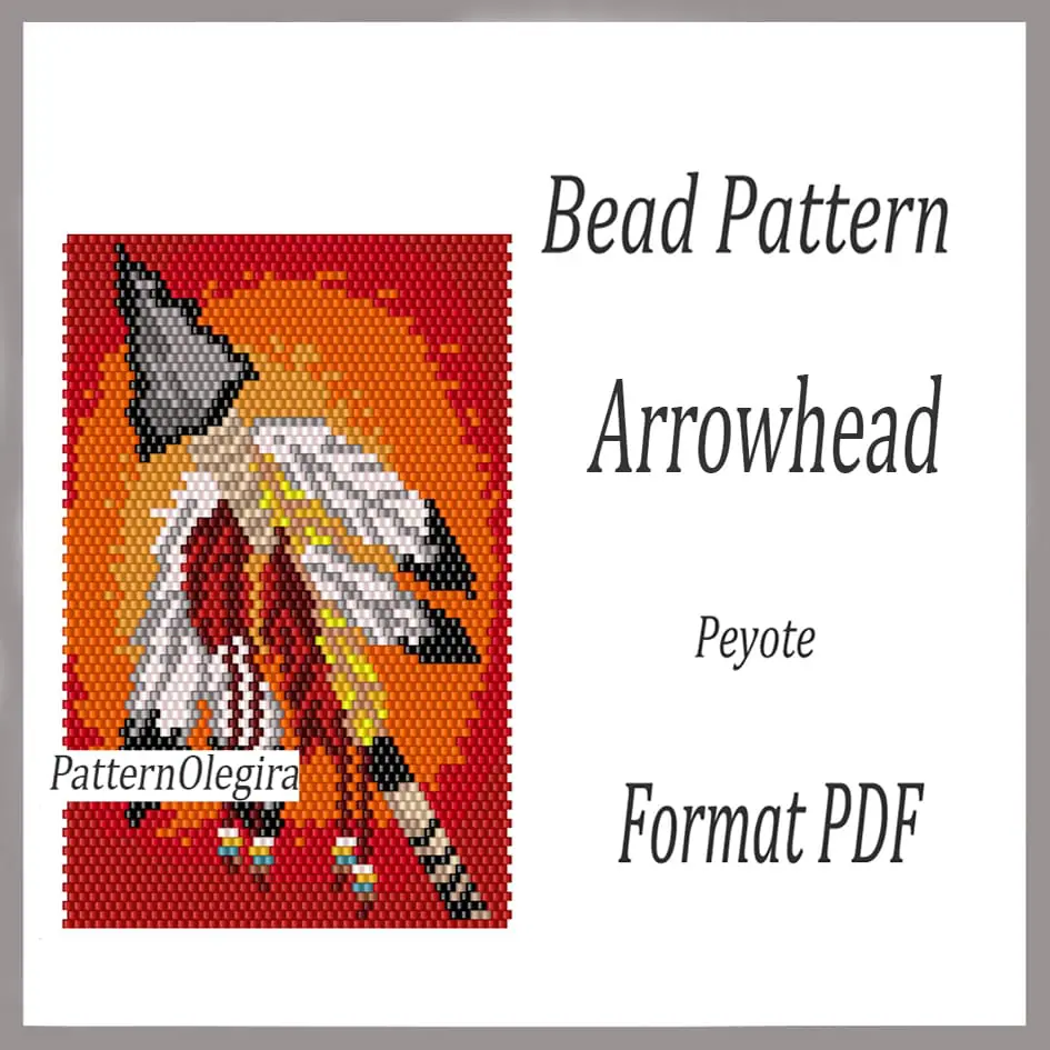 Arrowhead Tapestry bead pattern PDF Bead picture pattern peyote
