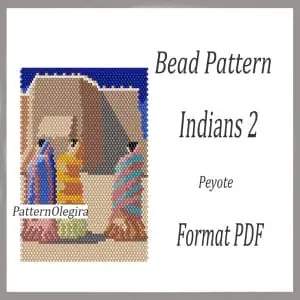Indians 2 bead pattern Indians bead tapestry pattern Bead Indians patterns Olegirabeadpatterns