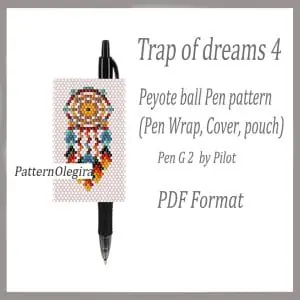 Trap of Dreams 4 bead pattern Trap of dreams bead cover pen pattern Trap of dreams bead pen wraps Olegirabeadpatterns