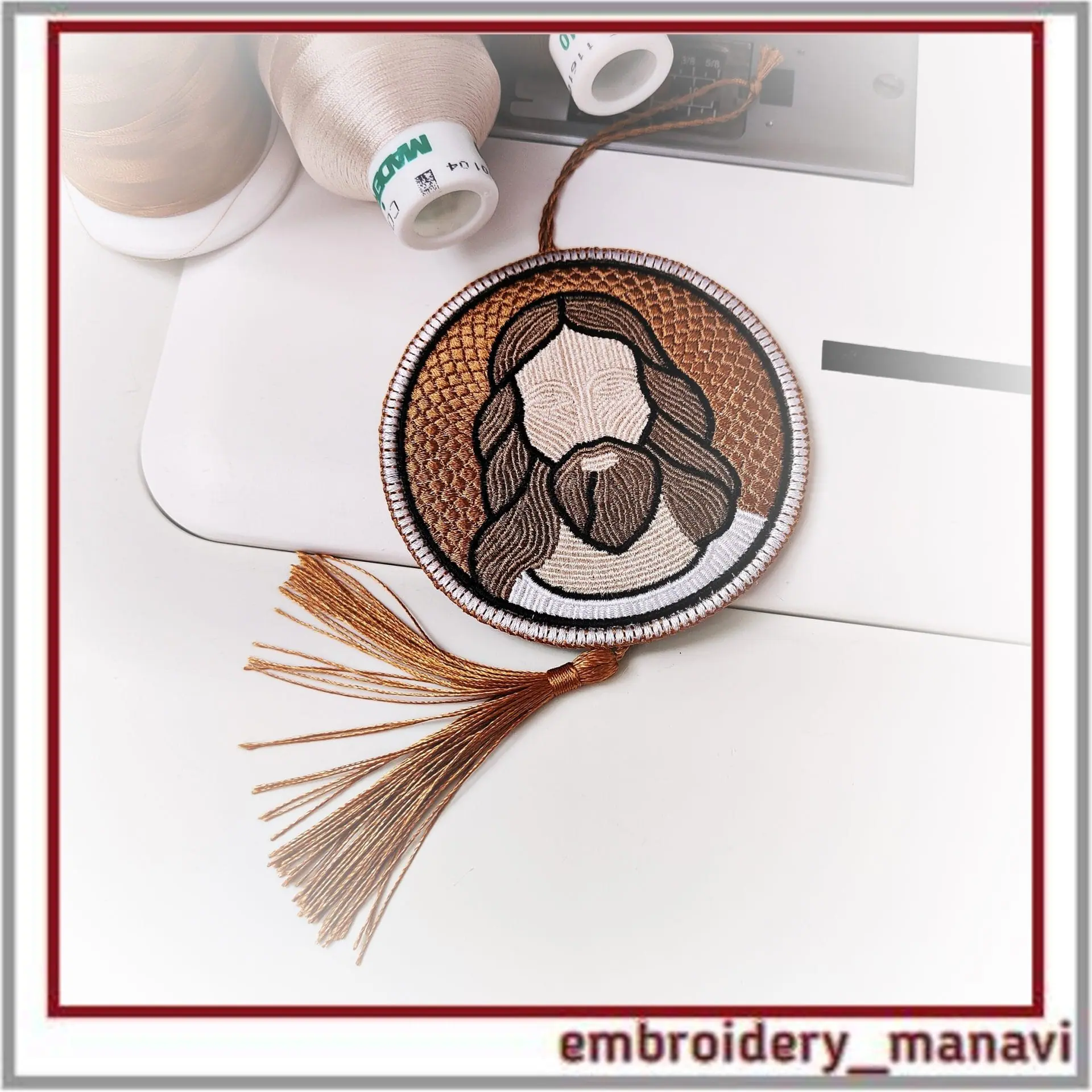In the hoop Christian embroidery design pendant or bookmark Jesus - Image 4