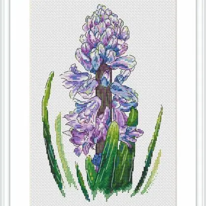 Hyacinth cross stitch pattern