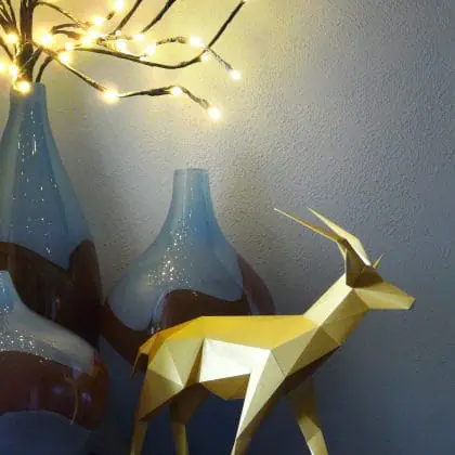 3d Papercraft – Gazelle – Two size versions – PDF DXF Templates