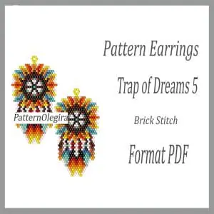Trap of Dreams 5 bead pattern Trap of dreams bead earrings pattern Olegirabeadpatterns