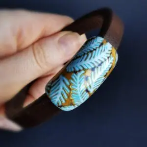 Fir Beads sliders for the leather Bracelet