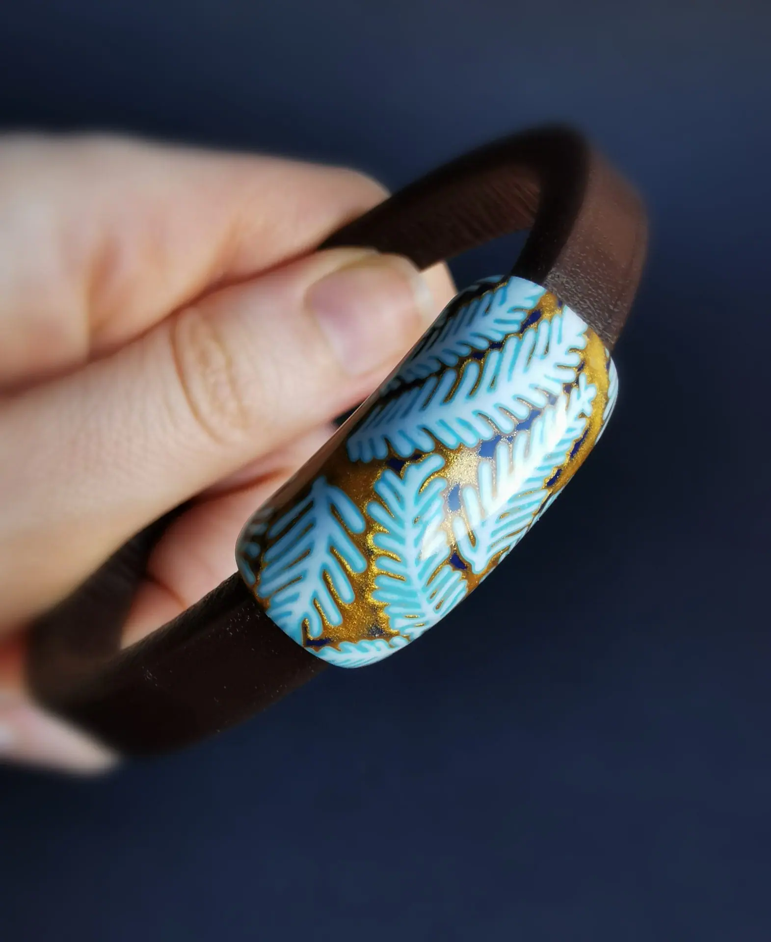 Fir Beads sliders for the leather Bracelet