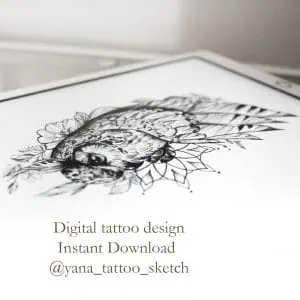 Owl Tattoo Designs For Females Owl And Flower Tattoo Sketch Idea