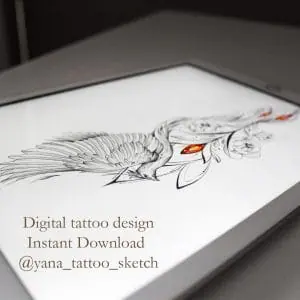 Phoenix Tattoo Design Phoenix And Flowers Tattoo Ideas