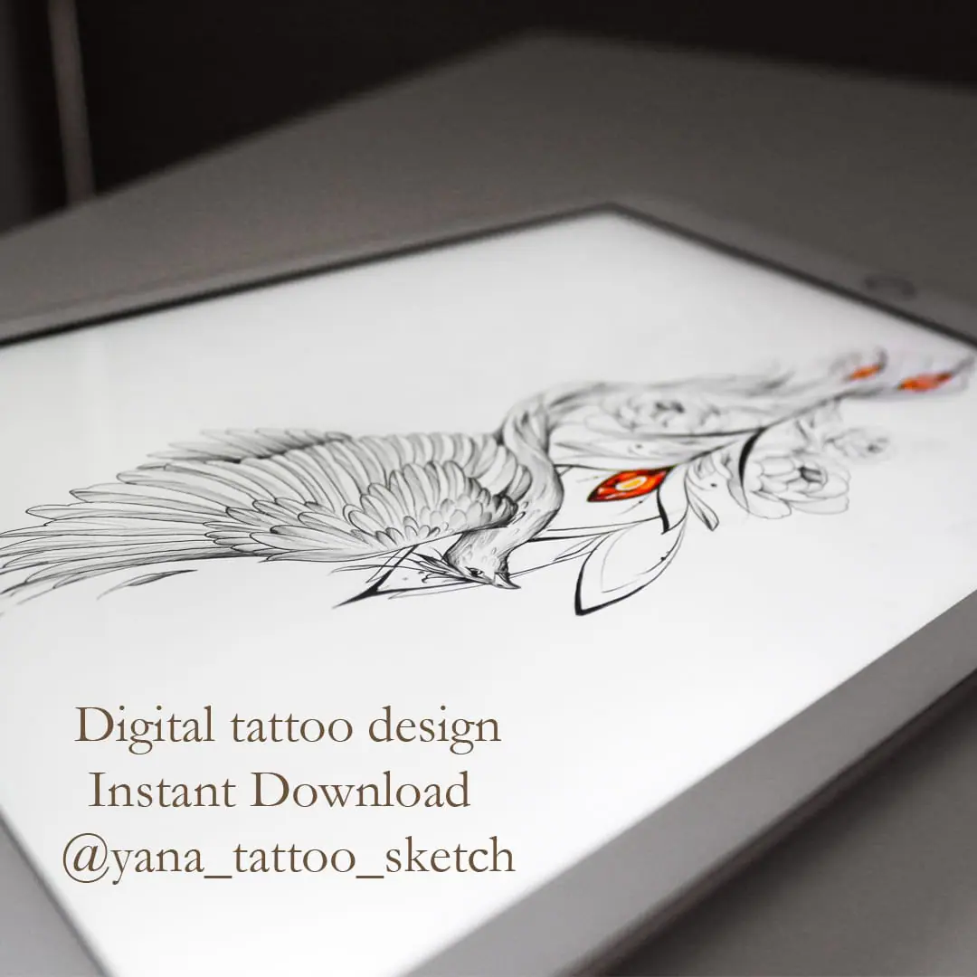 Phoenix Tattoo Design Phoenix And Flowers Tattoo Ideas