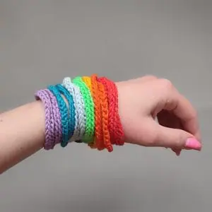 Rainbow color jewelry set, pendant and bracelet boho style