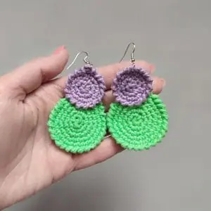 Knitted necklace and earrings set, elegant jewelry
