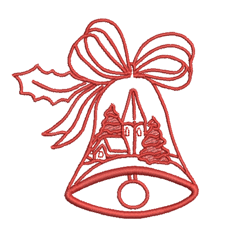 Bell machine embroidery design