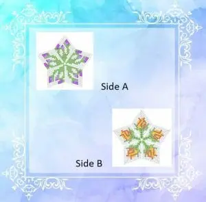 Schema Stella fiori 3D in tessitura peyote ~ Omaggio