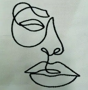 Face Art Line machine embroidery design