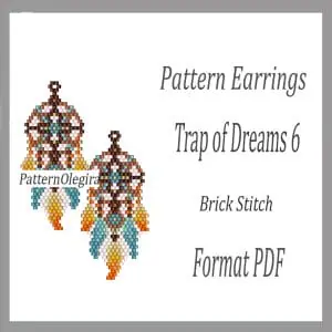 Trap of Dreams 6 bead pattern Trap of dreams bead earrings pattern Olegirabeadpatterns