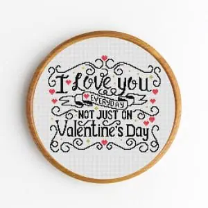 Valentines-Day-Gift-Slogan-I-Love-Cross-Stitch-Pattern-PDF-DIY-1