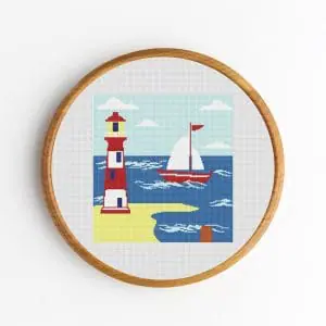 Lighthouse-Cross-Stitch-Pattern-PDF-Home-Decor-DIY-Wall-Decor-1