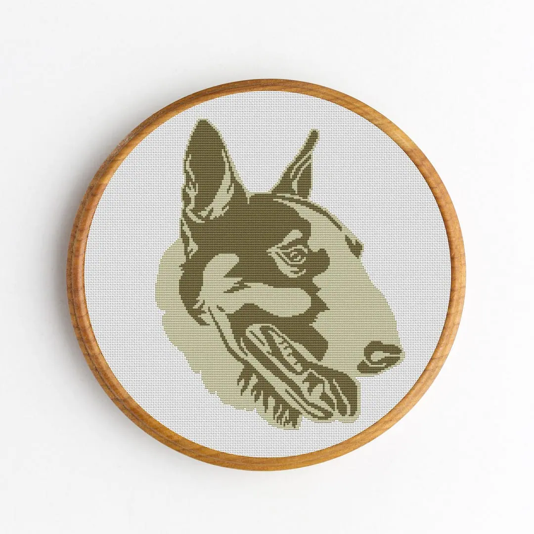 Bull Terrier Cross Stitch Pattern PDF, Pet, DIY Gift, Wall Decor