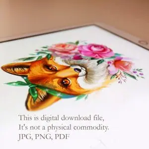 Fox Tattoo Design Ideas Fox And Peony Flower Tattoo Sketch