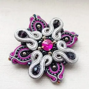 Pink brooch